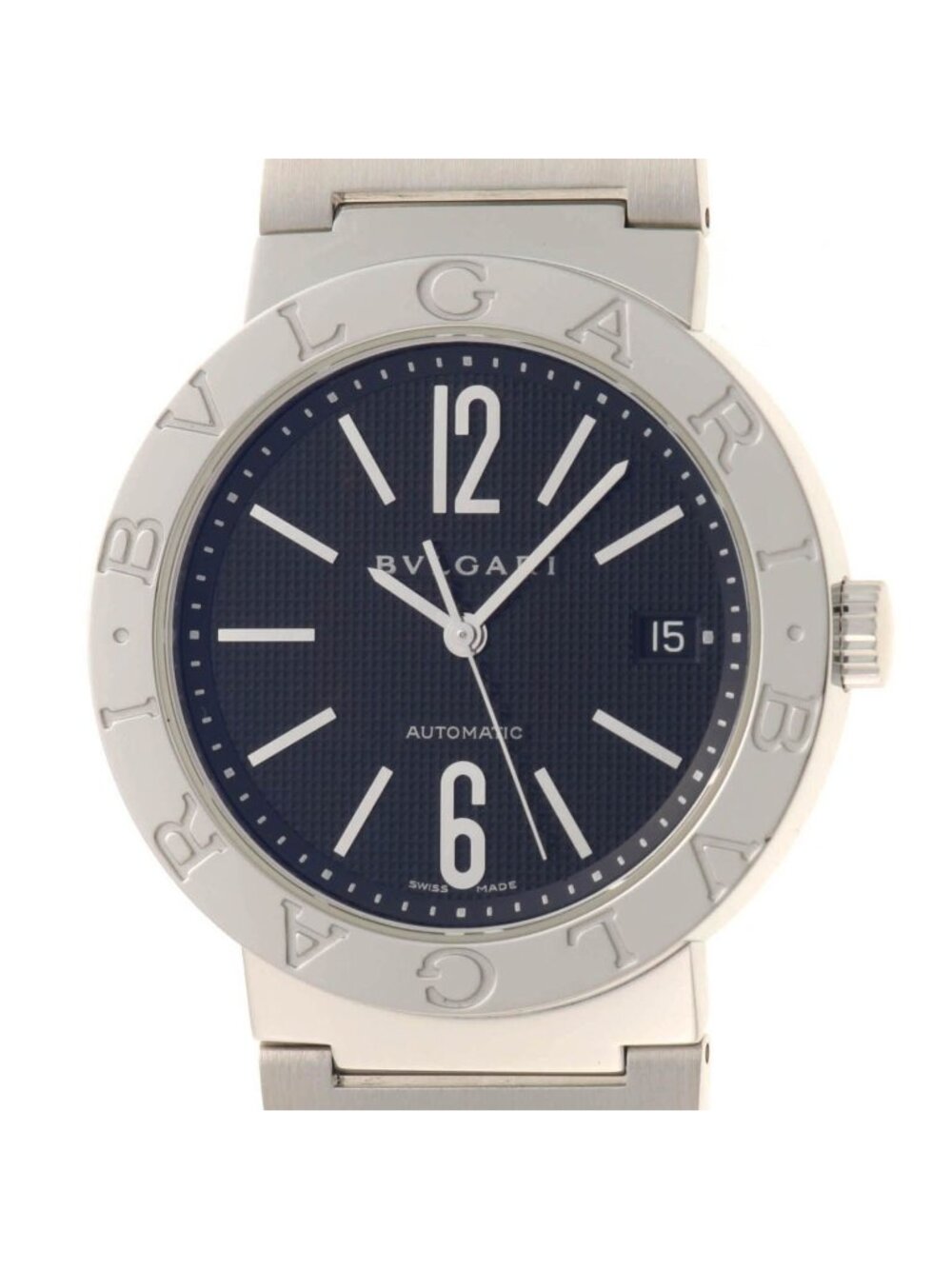 Bvlgari Watch SS Stainless Steel Black Dial Automatic